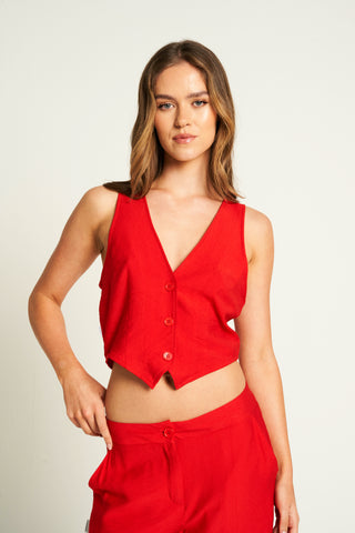Womens Fitted Waistcoat