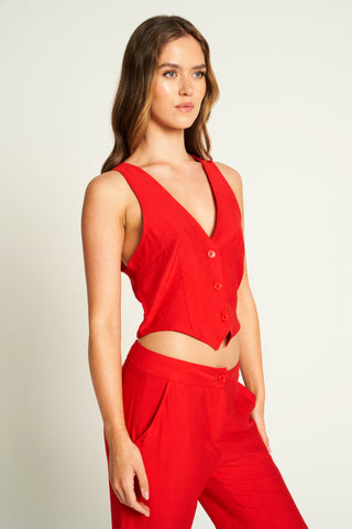 Womens Fitted Waistcoat