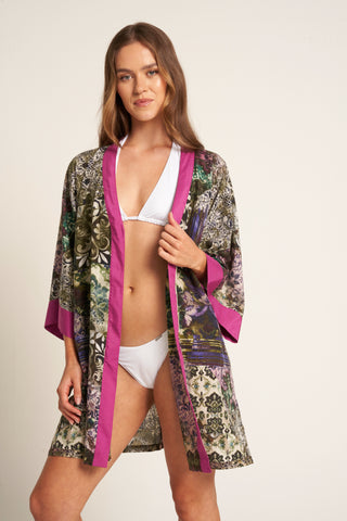 Unisex Voille Silk Kimono